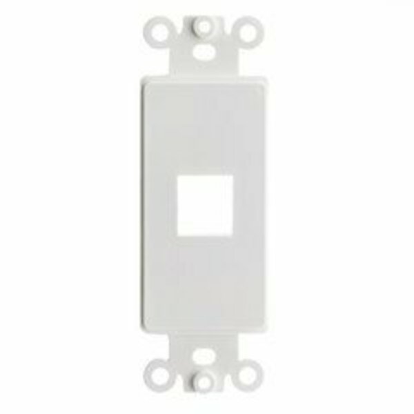 Swe-Tech 3C Decora Wall Plate Insert, White, 1 Keystone Jack, Single Gang FWT302-1D-W